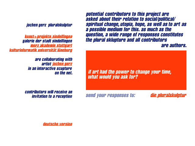 THE PLURAL SKULPTURE - Question